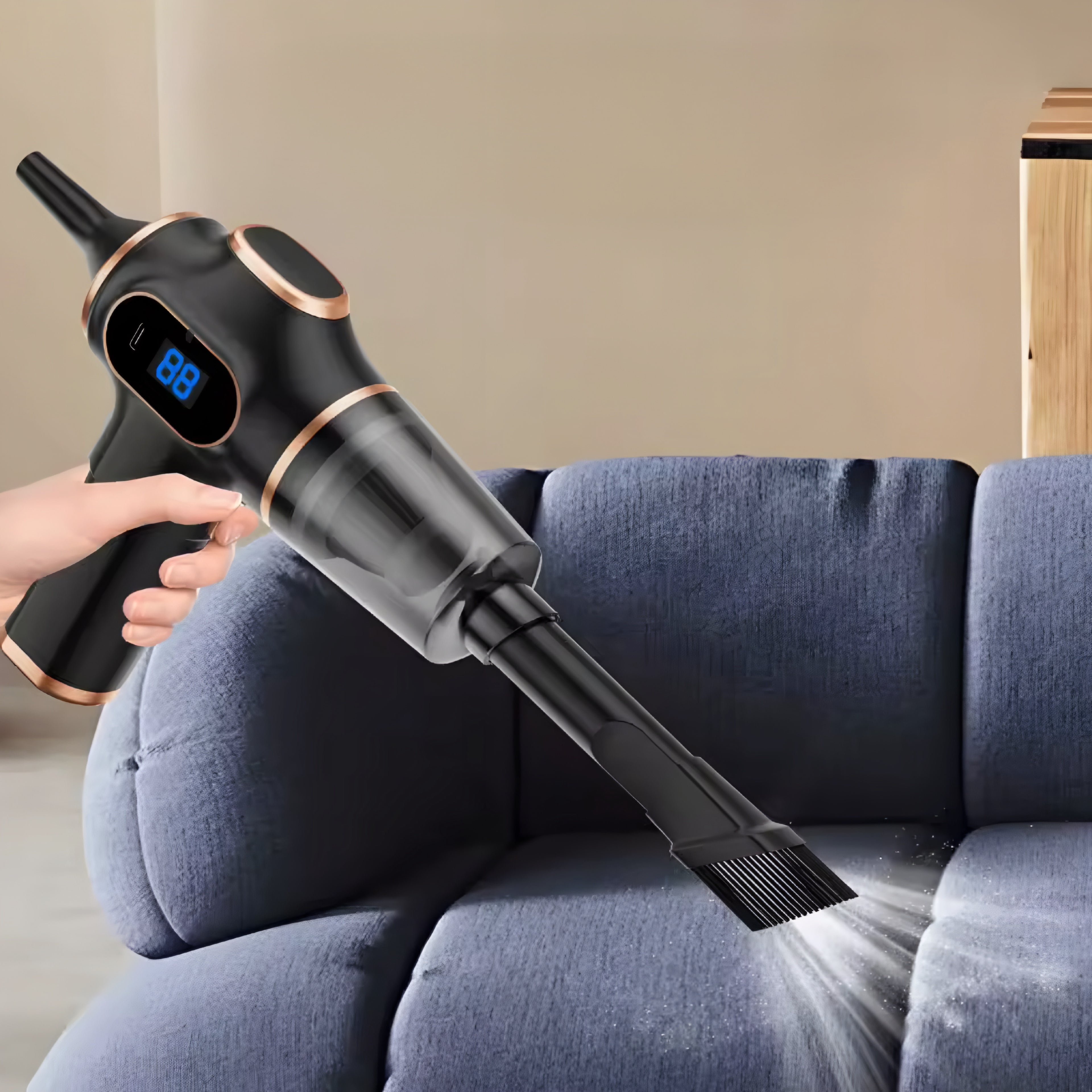 ABS Wireless Car & Home Vacuum Cleaner – Powerful Mini Vacuum for Car, Sofa & Office