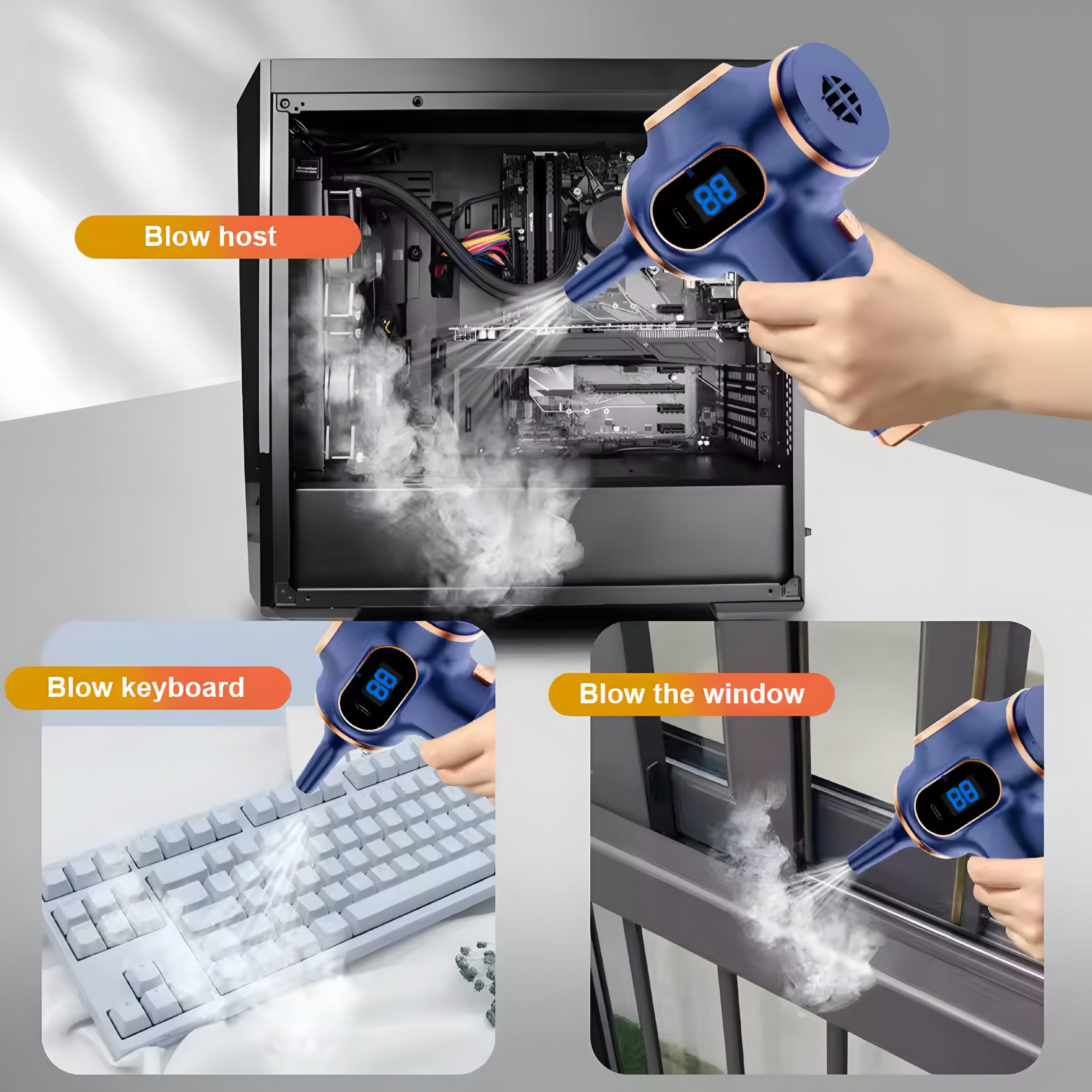 ABS Wireless Car & Home Vacuum Cleaner – Powerful Mini Vacuum for Car, Sofa & Office