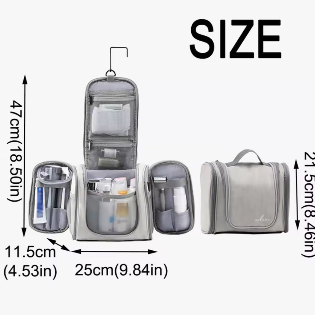 Waterproof Women’s Makeup Bag – Foldable, Hanging, and Spacious