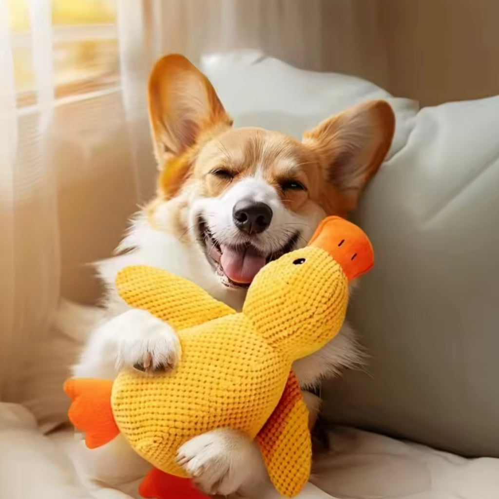 Plush Companion Sleeping Duck Dog Toy – Soft, Durable & Comforting
