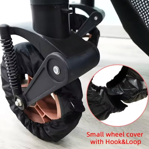 2Pcs Baby Stroller Wheel Covers – Dustproof & Water-Resistant Protectors