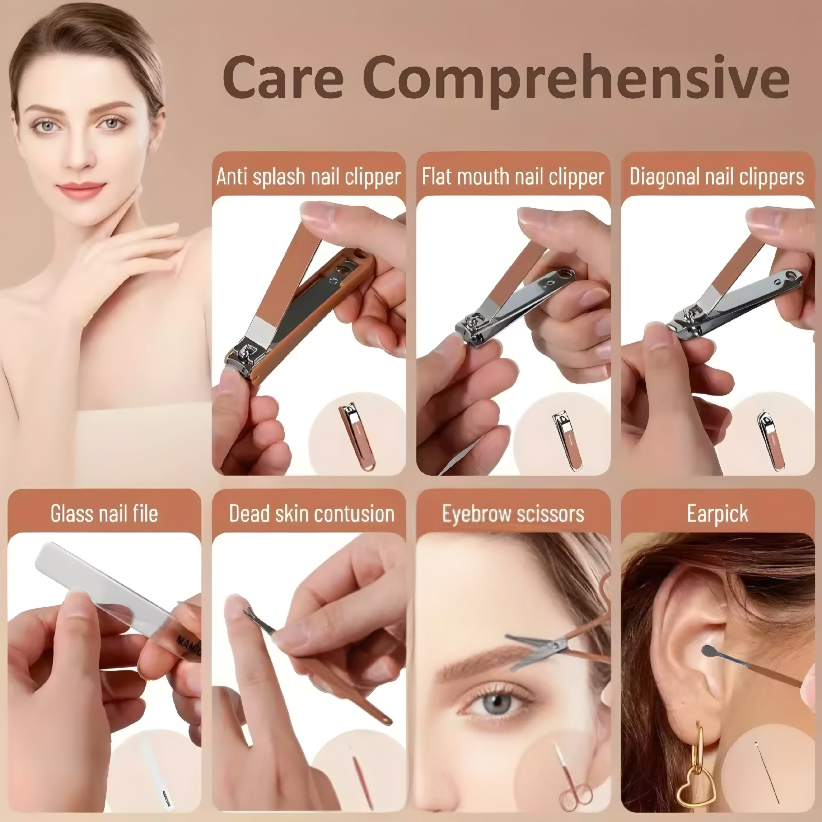 Stainless Steel Manicure Kit – Sharp, Durable & Travel-Ready