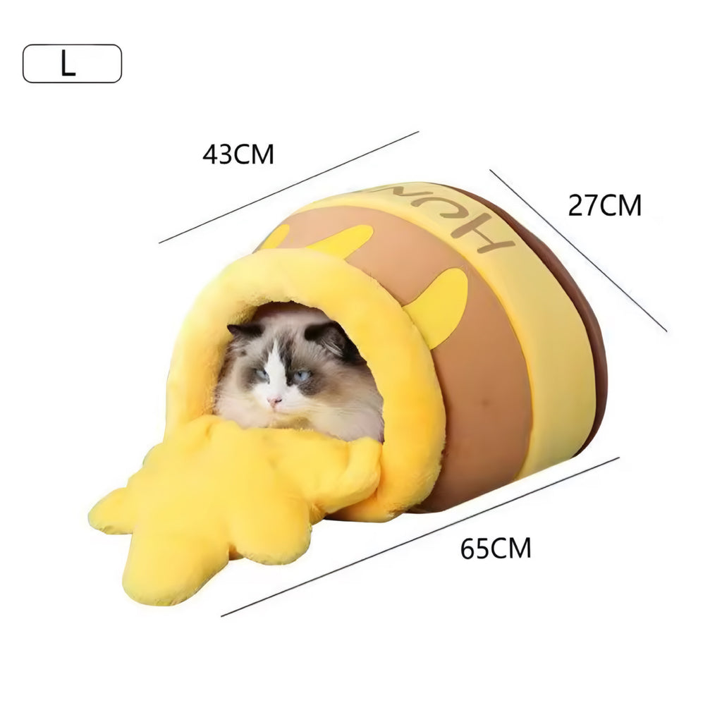 Honey Jar Cat Bed – Cozy, Cute & Comforting