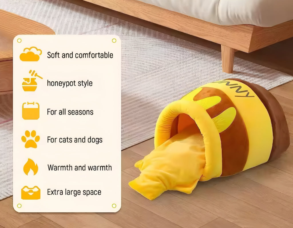 Honey Jar Cat Bed – Cozy, Cute & Comforting