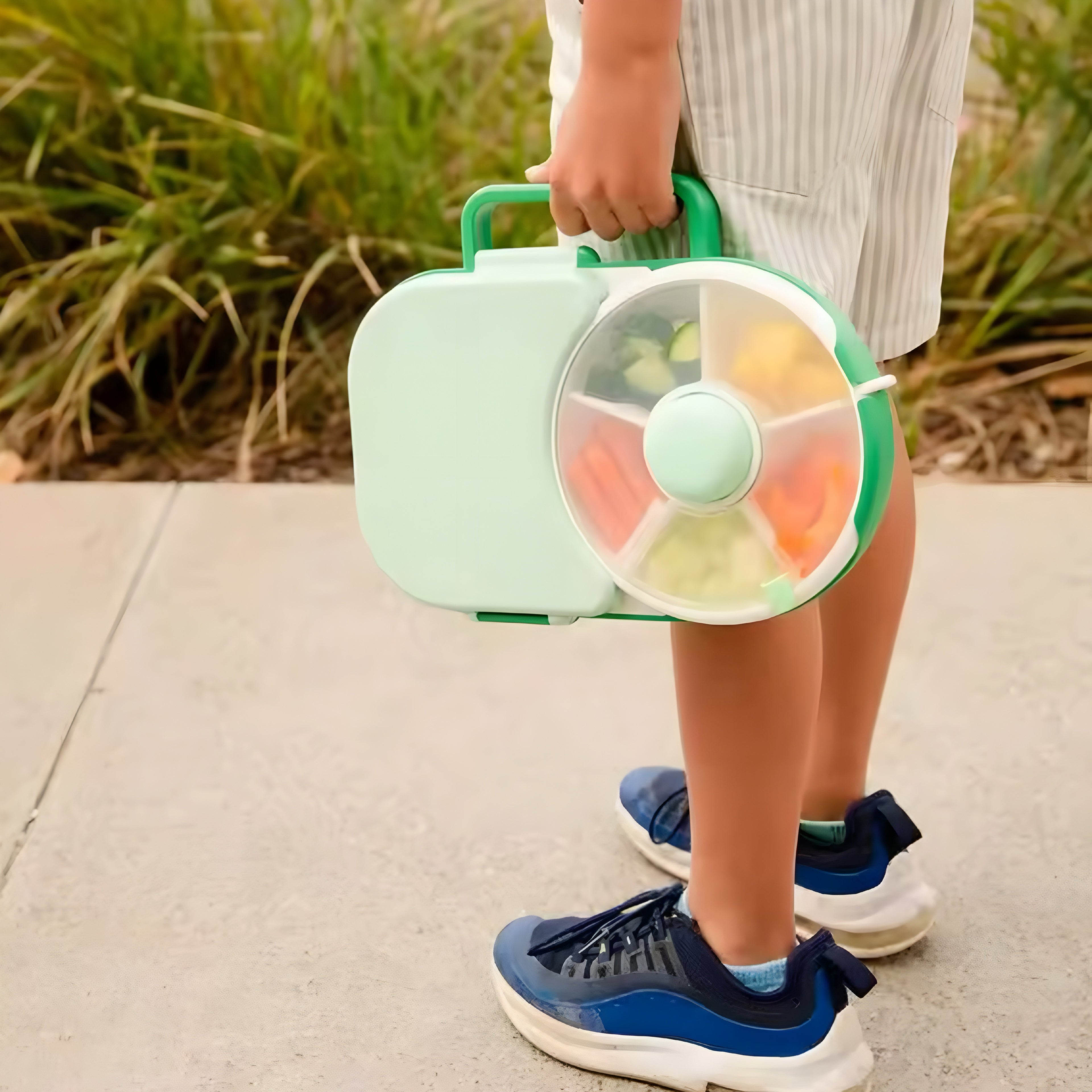 Kids Rotating Lunch Box with Snack Spinner