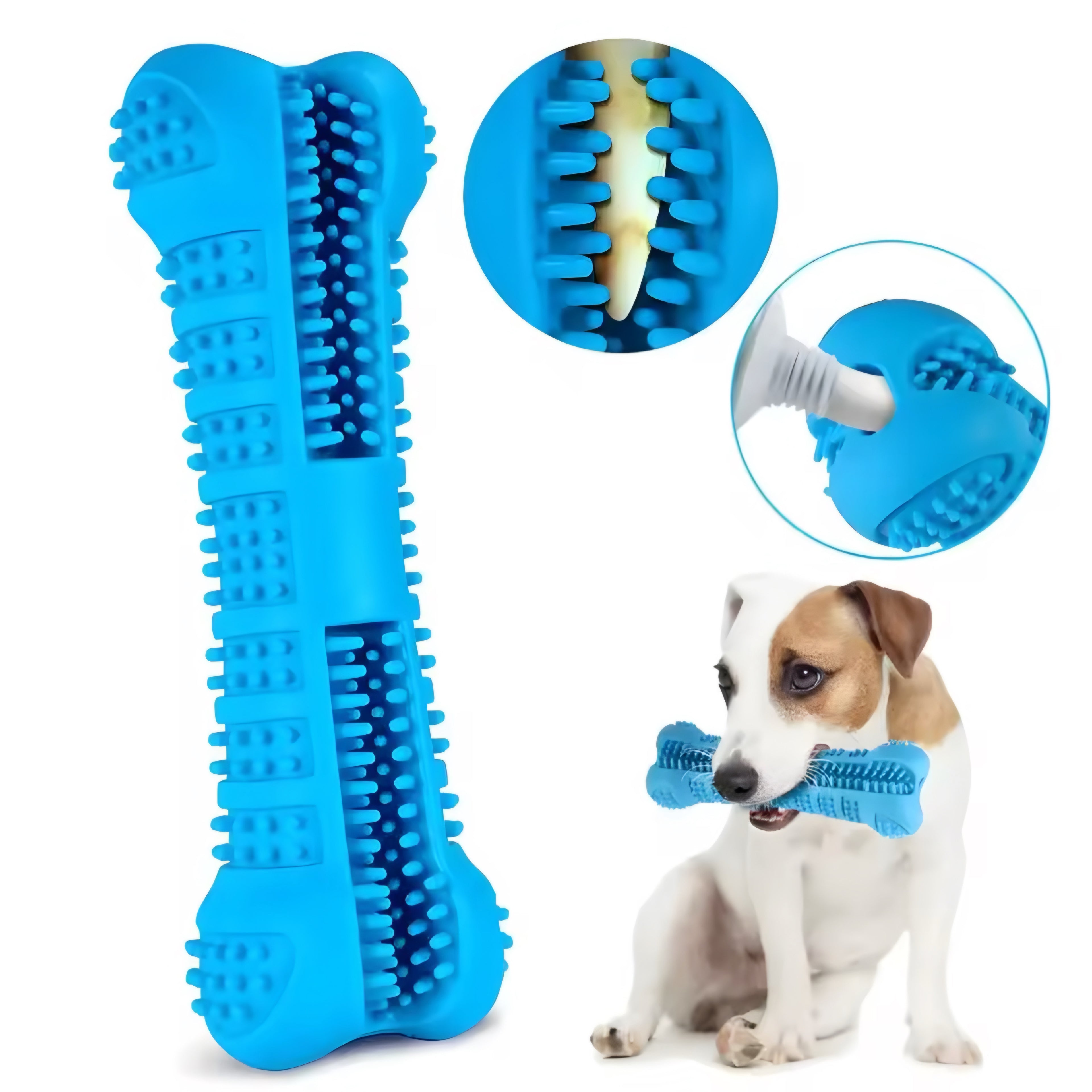 360° Soft Rubber Dog Toothbrush & Chew Toy