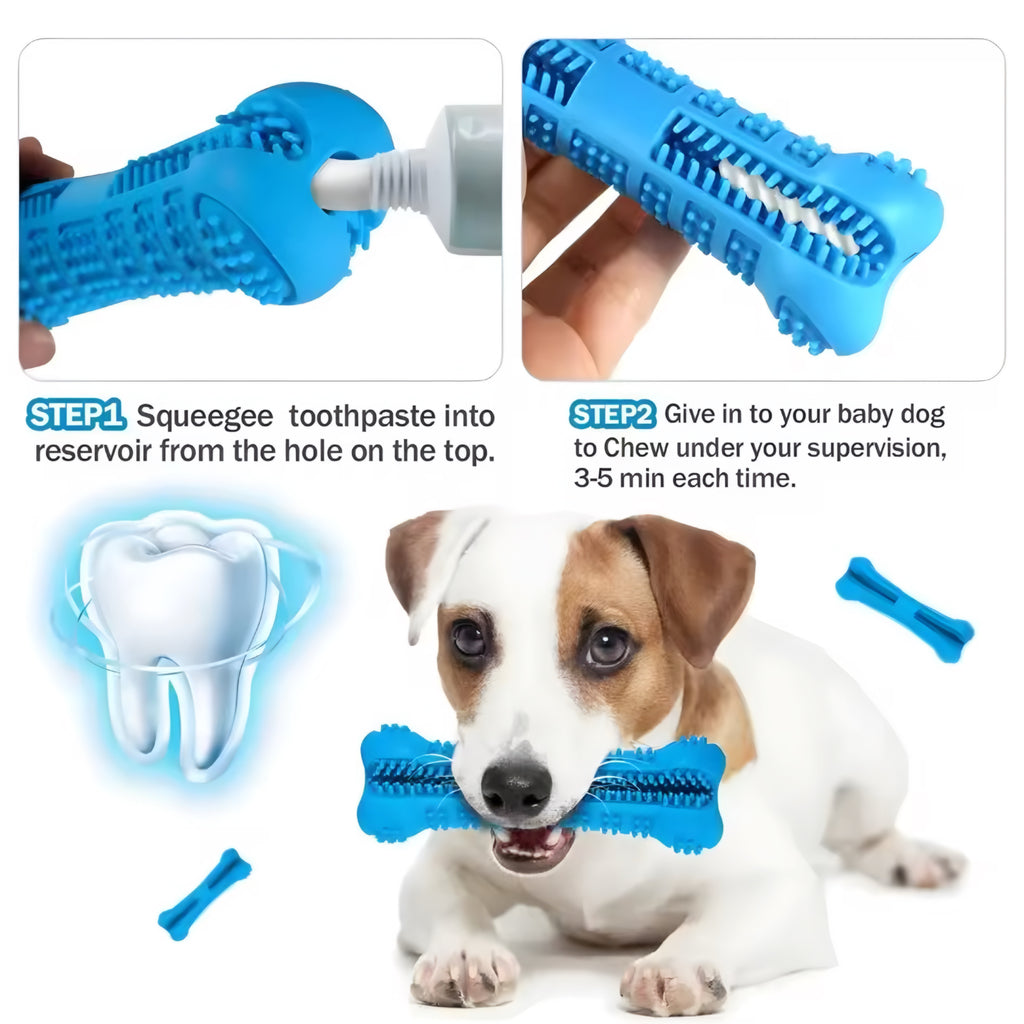 360° Soft Rubber Dog Toothbrush & Chew Toy